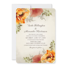 Casamento Floral Outonal Laranja Queimada Rústico