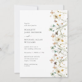 Convites Casamento Floral Pastel Elegante