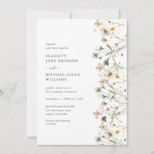 Convites Casamento Floral Pastel Elegante