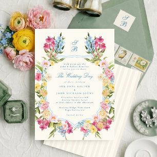 Convites Casamento Floral Pastel Elegante