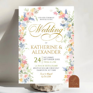 Convites Casamento Floral Pastel Primavera Salva A Data