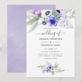Convites Casamento Floral Pastel Violet