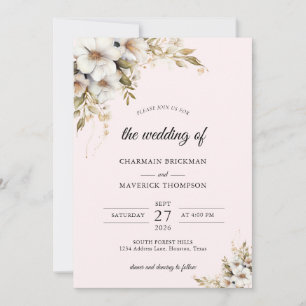 Convites Casamento Floral Ping