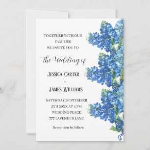 Convites Casamento Floral por Aquarela do Texas