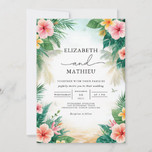 Convites Casamento Floral por Arca Tropical Vibrante