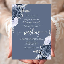 Casamento Floral Prata Azul Empoeirado