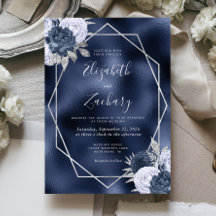Casamento Floral Prateado Azul Poeirento Naval