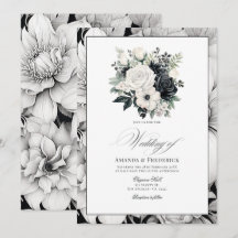 Casamento Floral Preto e Branco