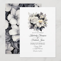 Casamento Floral Preto e Branco