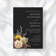 Casamento Floral Preto Elegante