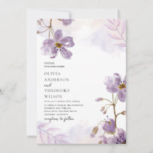 Casamento Floral Púrpura Elegante