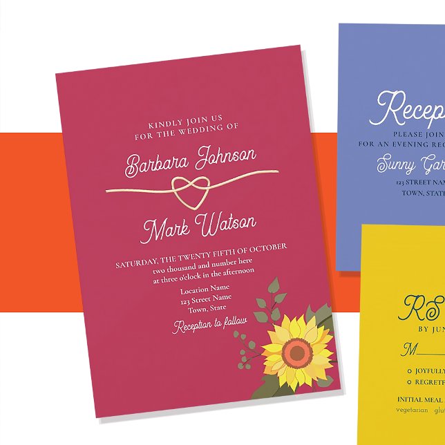 Convites Casamento Floral Retro Rosa (Criador carregado)
