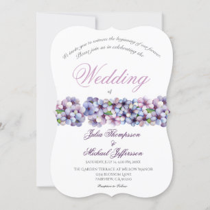 Convites Casamento Floral Romântico Poético Lilac Watercolo