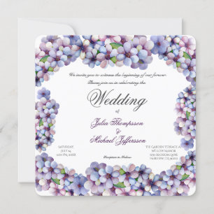 Convites Casamento Floral Romântico Poético Lilac Watercolo
