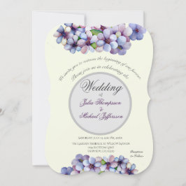 Convites Casamento Floral Romântico Poético Lilac Watercolo