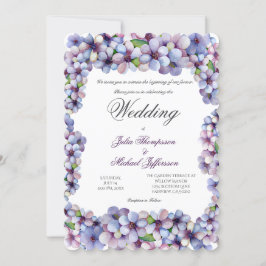 Convites Casamento Floral Romântico Poético Lilac Watercolo