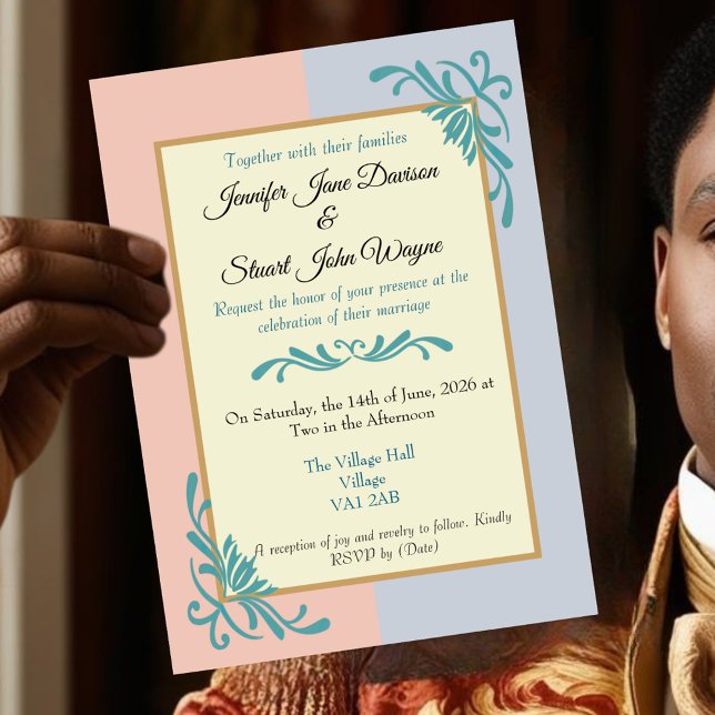 Convites Casamento Floral Romântico Rococo (Criador carregado)