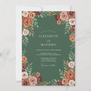 Convites Casamento Floral Romântico Sienna