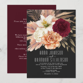 Convites Casamento Floral Romântico Temperamental