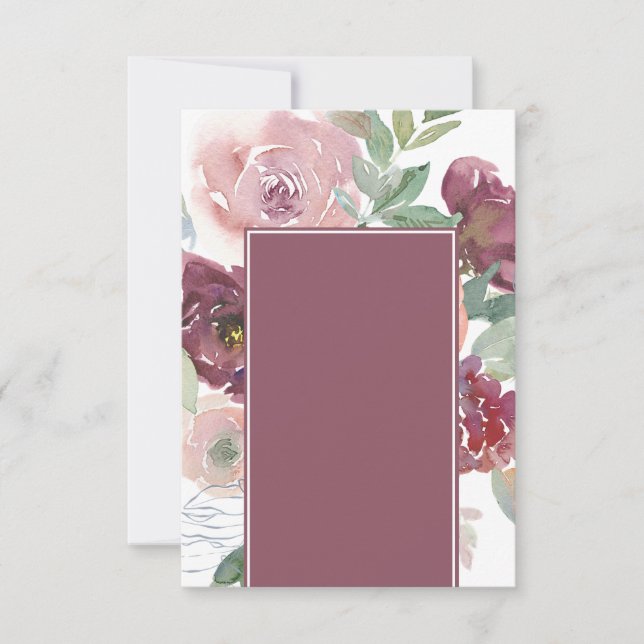 Convites Casamento Floral Rosa e Bege Linda e Simples (Frente)