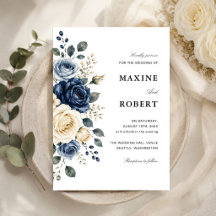 Casamento Floral Rosa Marfim e Azul Desbotado
