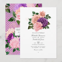 Casamento Floral Rosa Pêssego e Lavanda Roxo