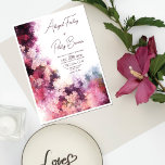Convites Casamento Floral Rosa-Rosa-Abstrato Burgundy Elega<br><div class="desc">Este convite para casamento elegante e moderno é perfeito para o verão, primavera, inverno ou outono. Apresenta flores abstrato pintadas a aquarelas com tipografia na moda. O esquema de cores inclui vários tons de rosa e vermelho-borrado com branco. É lindo, lindo, único, artístico e não tradicional, o design perfeito para...</div>