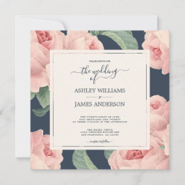 Convites Casamento Floral Rosa Rosa Rosa Rosa Rosa Rosa, Ro