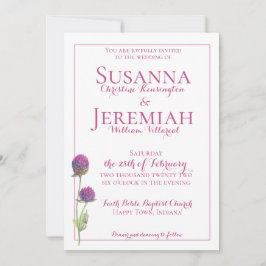 Convites Casamento Floral Rosa-Rosa-Vidro