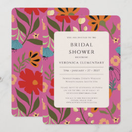 Convites Casamento floral rosa Salve a data
