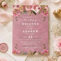 Casamento Floral Rosa Selvagem Chic em Flor