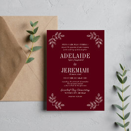 Convites Casamento Floral Rosewood 6