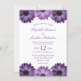 Convites Casamento Floral Roxo