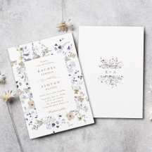 Casamento Floral Roxo Branco Dourado Romântico 