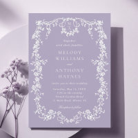 Casamento Floral Roxo Clássico Francês Vitoriano