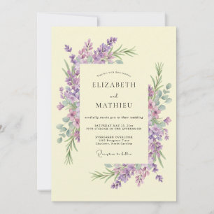 Convites Casamento Floral Roxo Exuberante