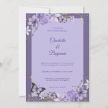 Casamento Floral Roxo Lavanda Real Elegante