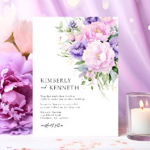 Casamento Floral Roxo Lavanda Rosa Violeta Chic 
