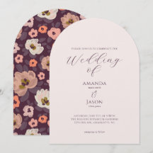 Casamento floral roxo outono romântico escuro