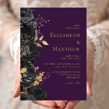 Casamento Floral Roxo Preto Romântico