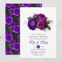 Casamento Floral Roxo Real e Prata