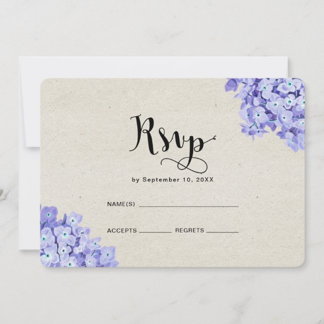 Convites Casamento Floral Russo bonito Rsvp (Frente)