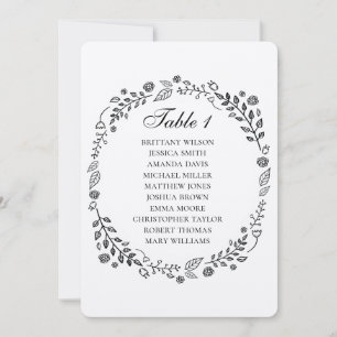 Convites Casamento floral russo. Gráfico de lugares-coroas-