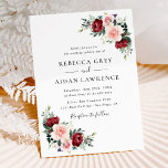 Convites Casamento Floral Russo Minimalista<br><div class="desc">Esta elegante coleção Romântica de Blooms apresenta cores d'água entrelaçadas e borbulhadas florais com folhas verdes emparelhadas com um serif clássico e fontes delicadas de sans a preto,  e rosa empoeirado de volta com um monograma personalizável. Itens correspondentes disponíveis.</div>