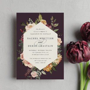 Convites Casamento Floral Rustic Bloom Watercolor