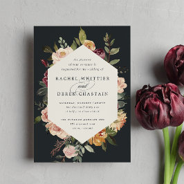 Convites Casamento Floral Rustic Bloom Watercolor
