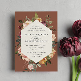 Convites Casamento Floral Rustic Bloom Watercolor