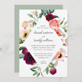 Convites Casamento Floral Rustic Boho Watercolor
