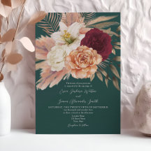 Casamento Floral Rustic Emerald e Burgundy