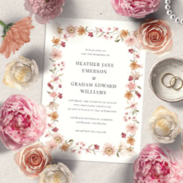 Convites Casamento Floral Rustic Fall